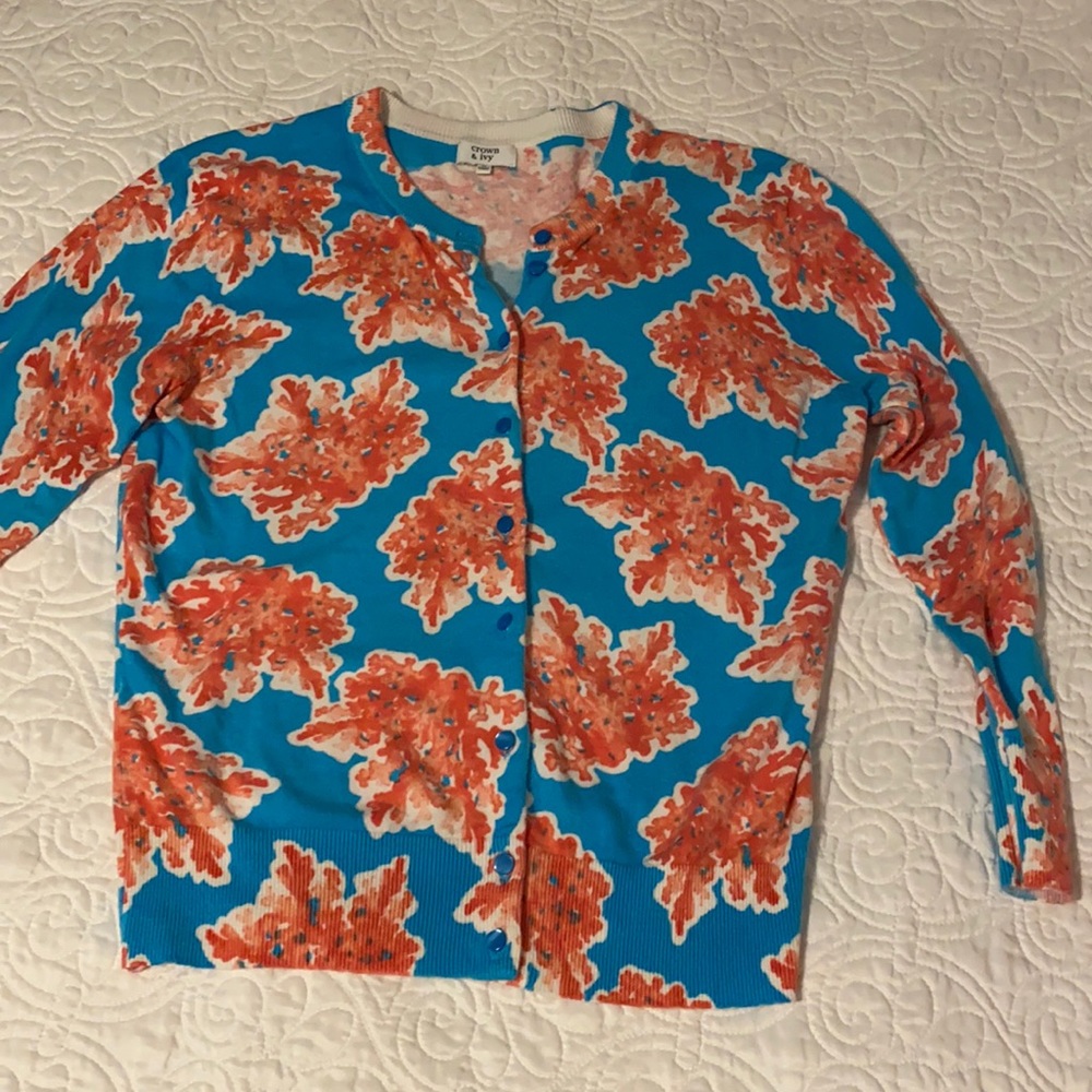 Coral Crown & Ivy Cardigan